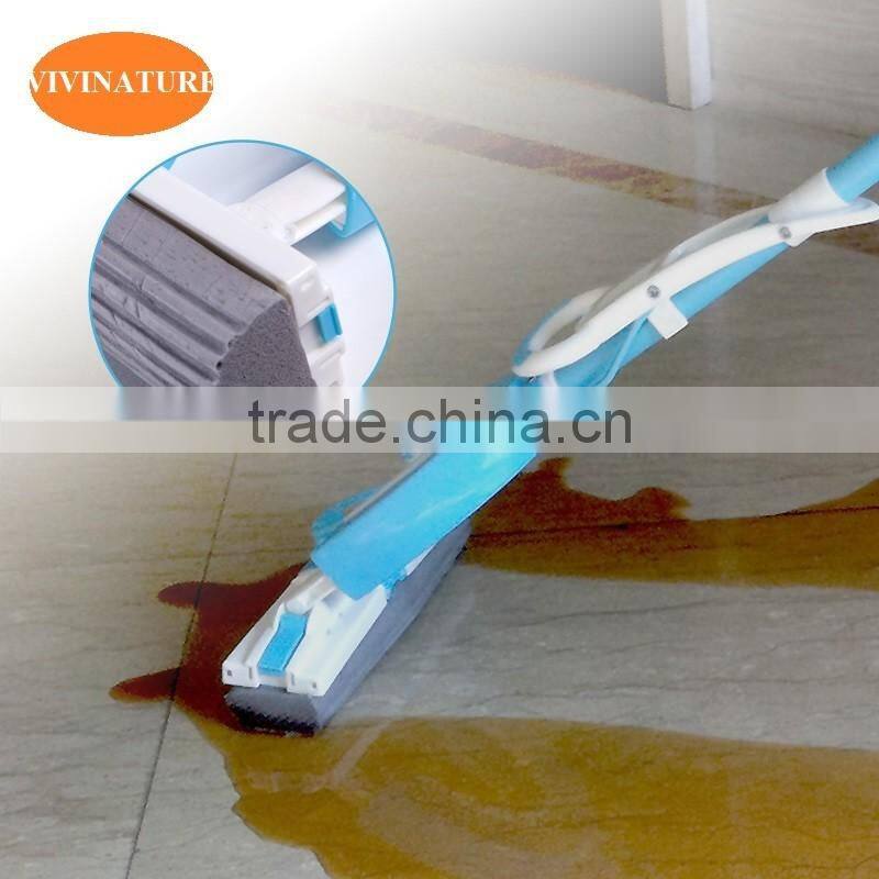 PVA Sponge Squeezing Mop with two mop heads