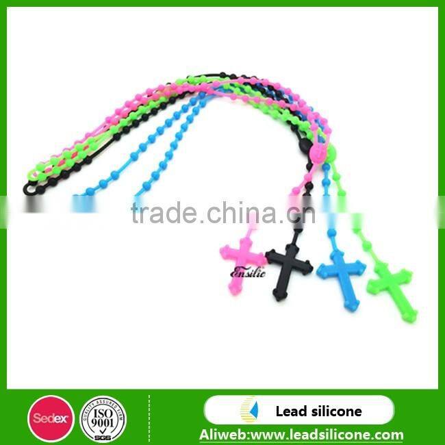 Food Grade Silicone Necklace/Beautiful Silicone Necklace Wholesale Silicone Bead Necklace Teething