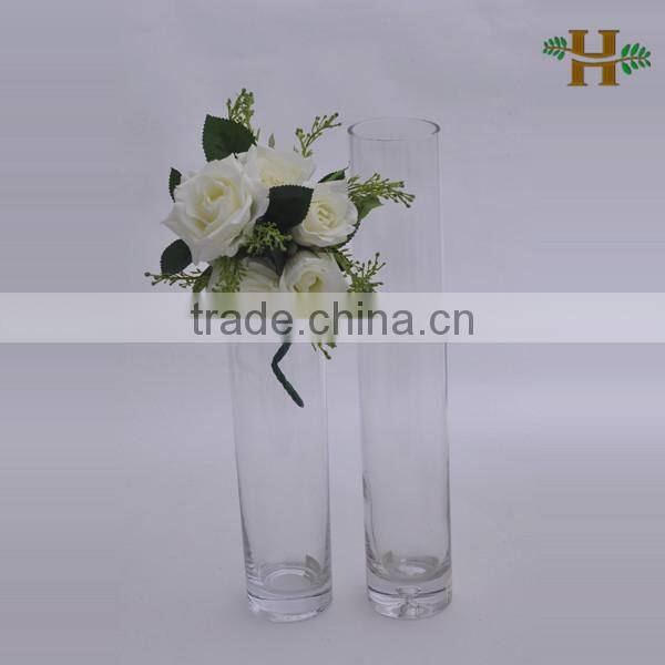 Handmade Colored Bubble Bottom Decorative Fiber Glass Flower Vase