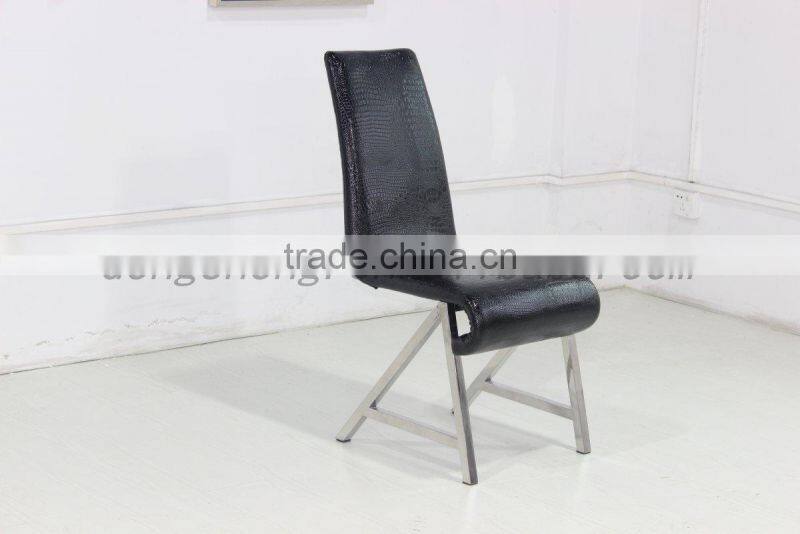 2014 popular chromed dining chair/metal dining chair/ used restaurant chair BY2618