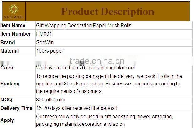 flower wrapping mesh