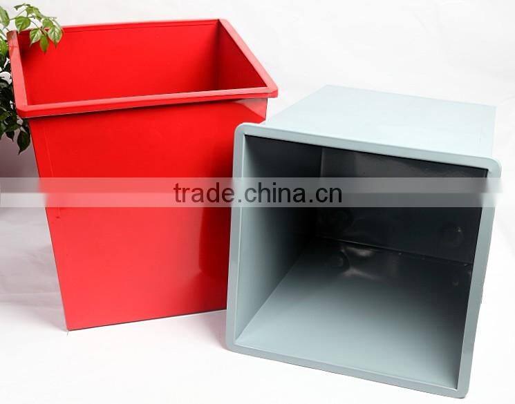 Metal Iron Square Waste Bin For Outdoor And Indoor