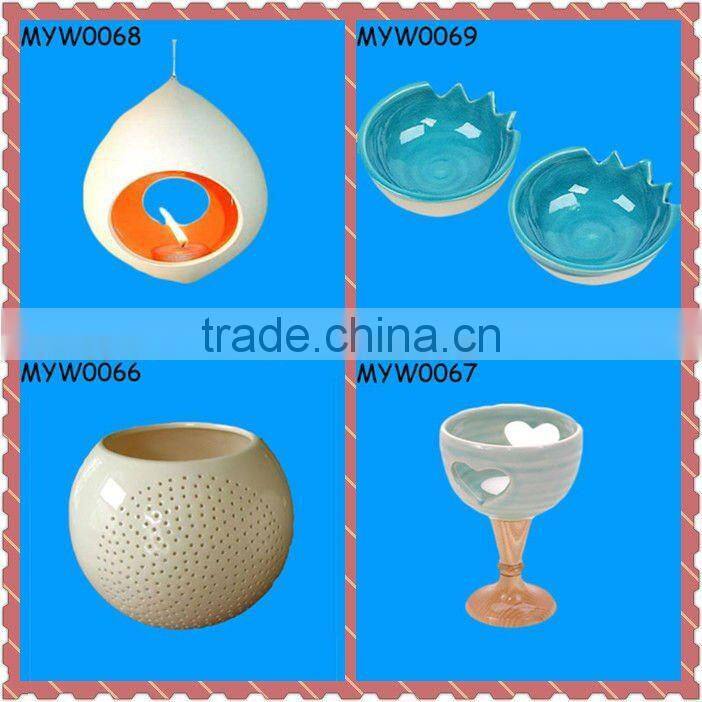 heart shaped ceramic candle cup