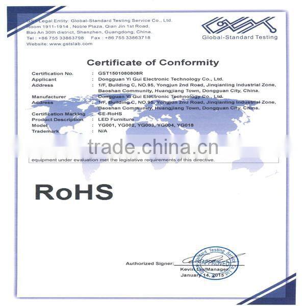 40*40*40CM led lighting cube bar seat/ led bar furniture