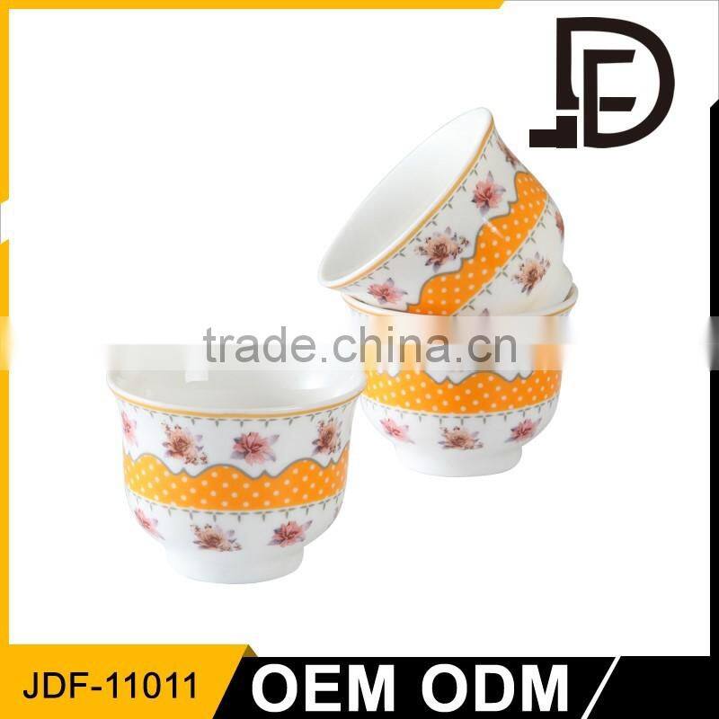Drinkware 80cc ceramic printing cawa arabic clay cup for coffee