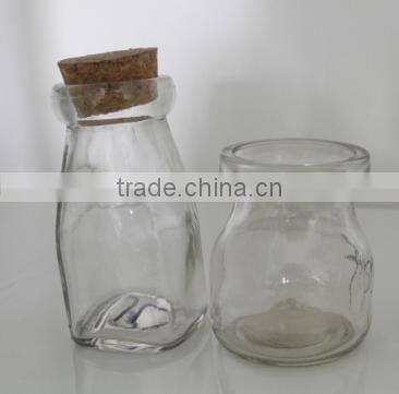 manufacturer glass pudding bottle with cork