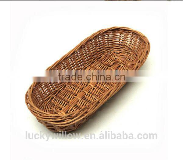 Large Wicker Shallow Tray Basket
