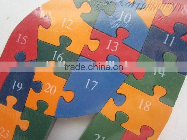 Educational Toy Colorful Wooden Puzzle/Giraffe Shaped Building Blocks