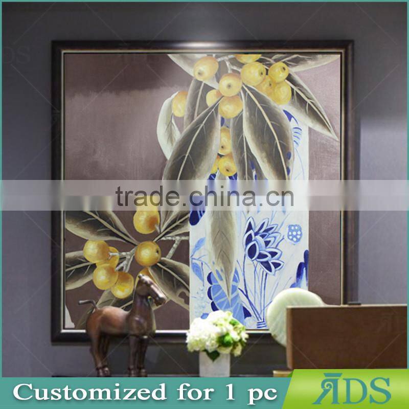 Beautiful flower designs fabric painting for wall art decor