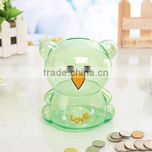 Plastic animal style piggy bank