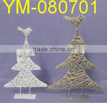 Standing Willow Christmas Tree Decoration.