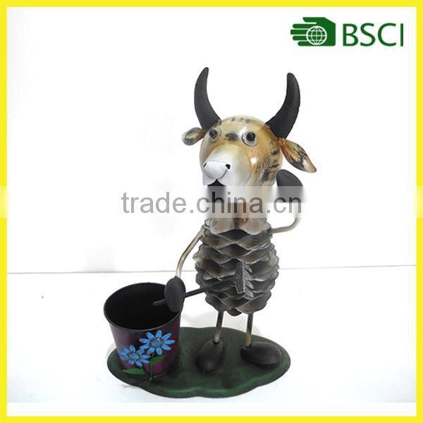 Nice Cow Shape Metal animal planter