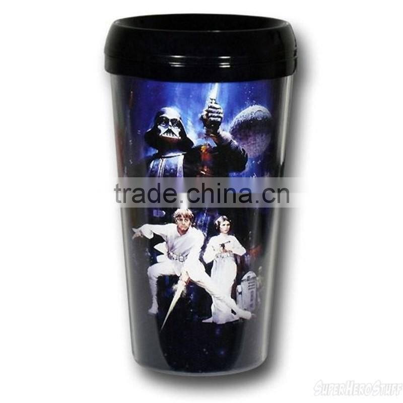 450ml Double Wall Promotional travel coffee mug with paper insert
