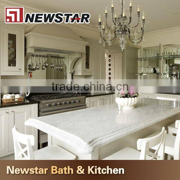 Polisehd China white marble kitchen stone bench tops