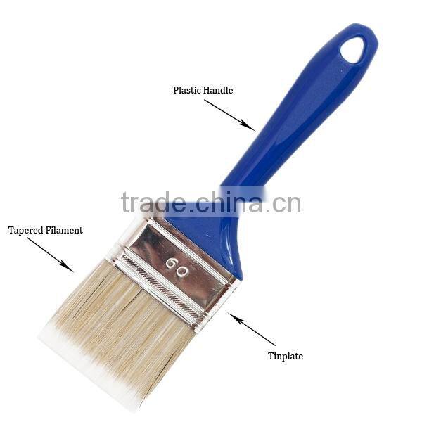 50mm Blue Plastic Handle White Mixer Bristle Pennelli Per Dipingere