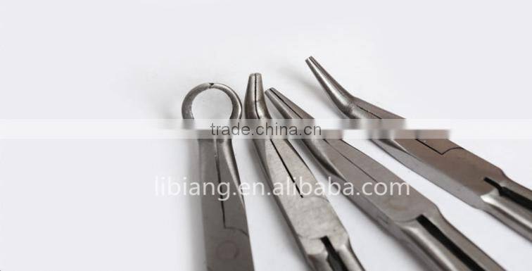 Stainless steel multi use long nose pliers