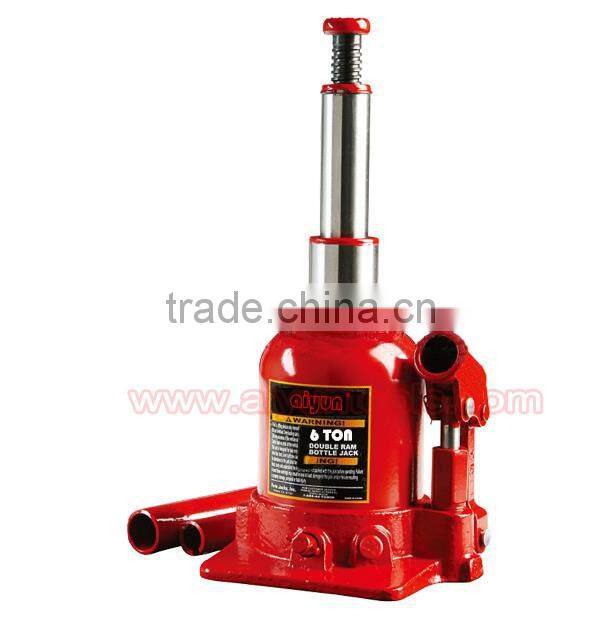 2T/4T Hydraulic Bottle Jack, Both burl, two stage bottle jack Double Ram Bottle Jack