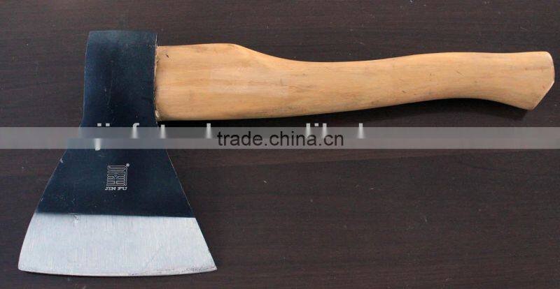 Russian type axe with wooden handle