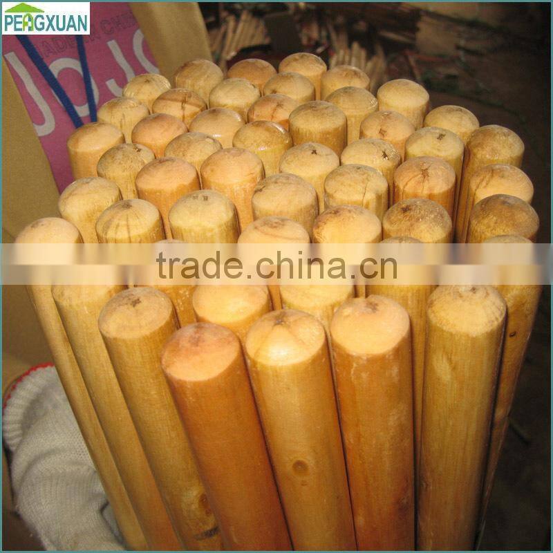 varnished wooden spade handle for garden