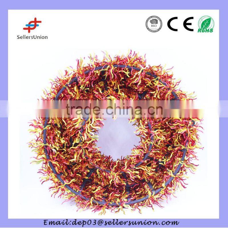 Christmas garland with wreath and ornaments