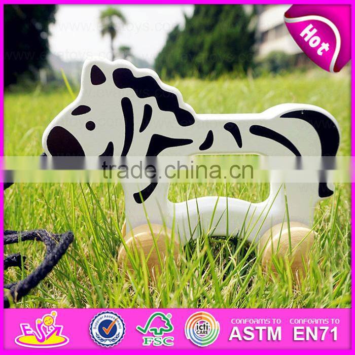 Hot sale high quality Wooden Baby Push and Pull crocodile toy,Promotional gift wooden push up toyin bulk W05B082-A1