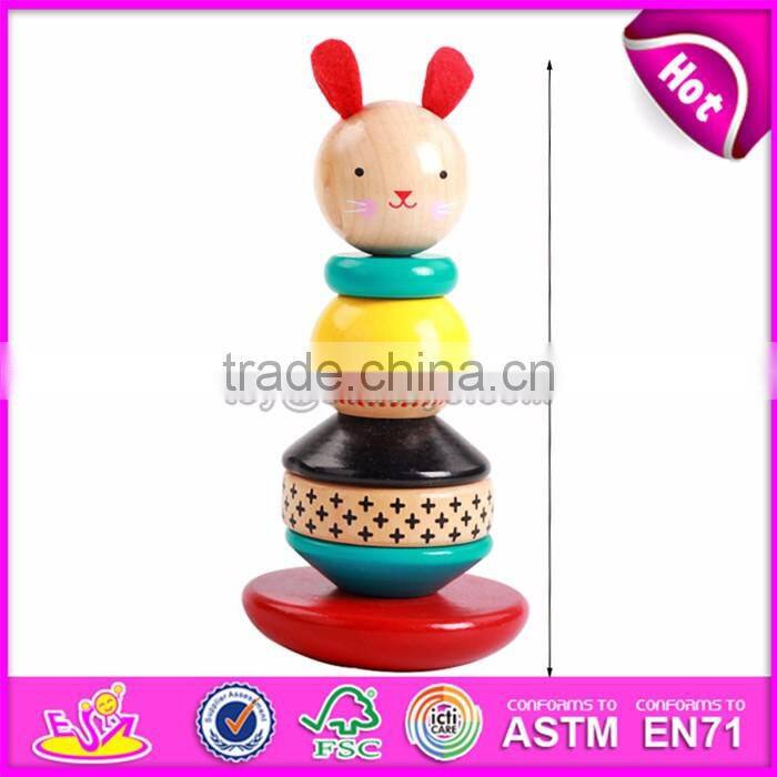 Best children educational toys wooden stacking rings for sale W13D147