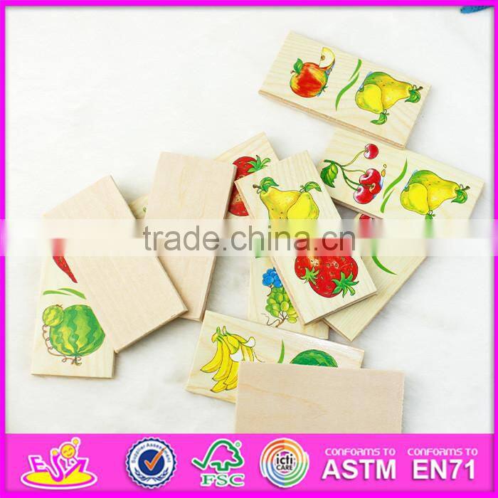 2016 New and popular children wooden cartoon domino W15A064