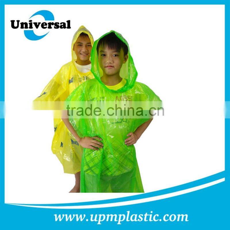 water proof eco-friendly degradable promotional raincoat