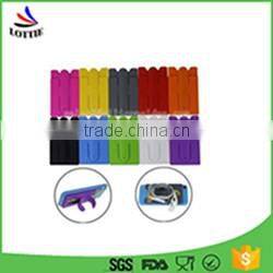 universal Silicone Smart Wallet Mobile Card Holder Durable Soft Silicone sticky mobile phone case card holder