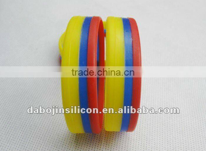 Ecuador flag silicone bracelet promotional gifts