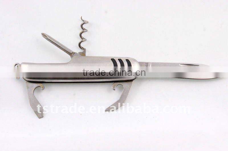 2014 Promotion mini multi function pocket LED gift tool knife K5005SG3-1