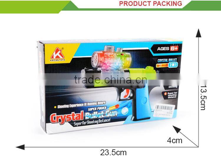 2 in 1 Kids outdoor toy crystal bullet soft bullet gun