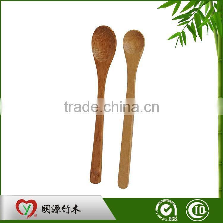 asian bamboo handle round soup spoon