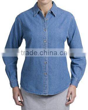 Ladies Long Sleeve Denim Shirt