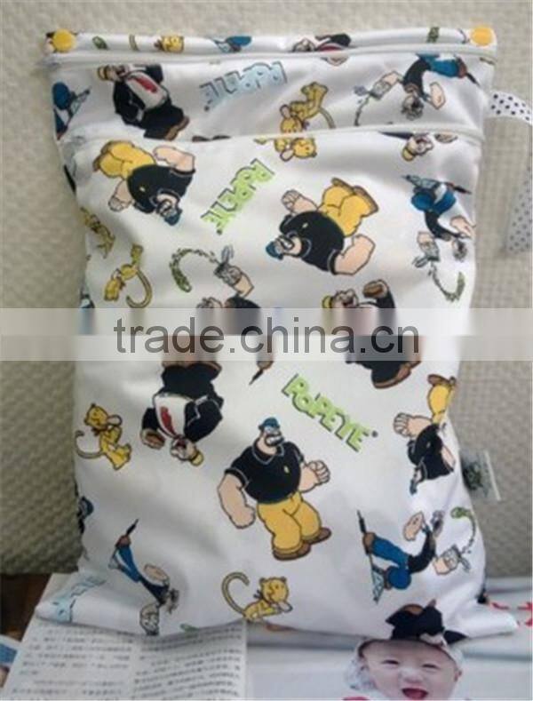 Baby Wet Bag ,Waterproof Monther Wet Nappy Bag, Cloth Diaper Bag