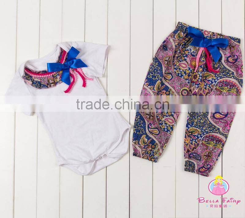 High quality baby outfit boutique kids spring two pieces clothing set wholesale children clothes