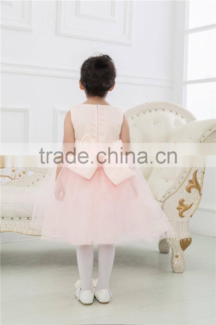 Factory Direct Sales Children Latest Party Wear American Fashion Sleeveless Heirloom Dress
