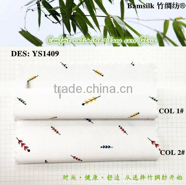 new design bamboo printing fabric for men and women shirt