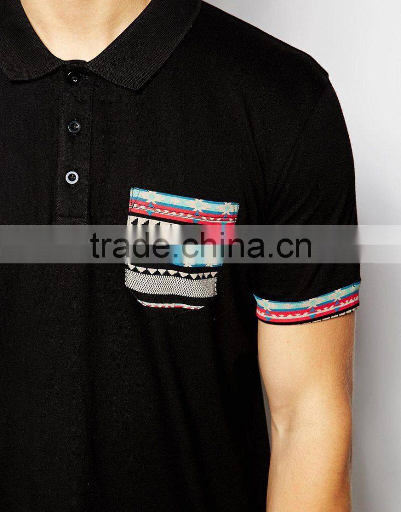 Custom men's two color polo shirt cheap wholesale two color polo shirt