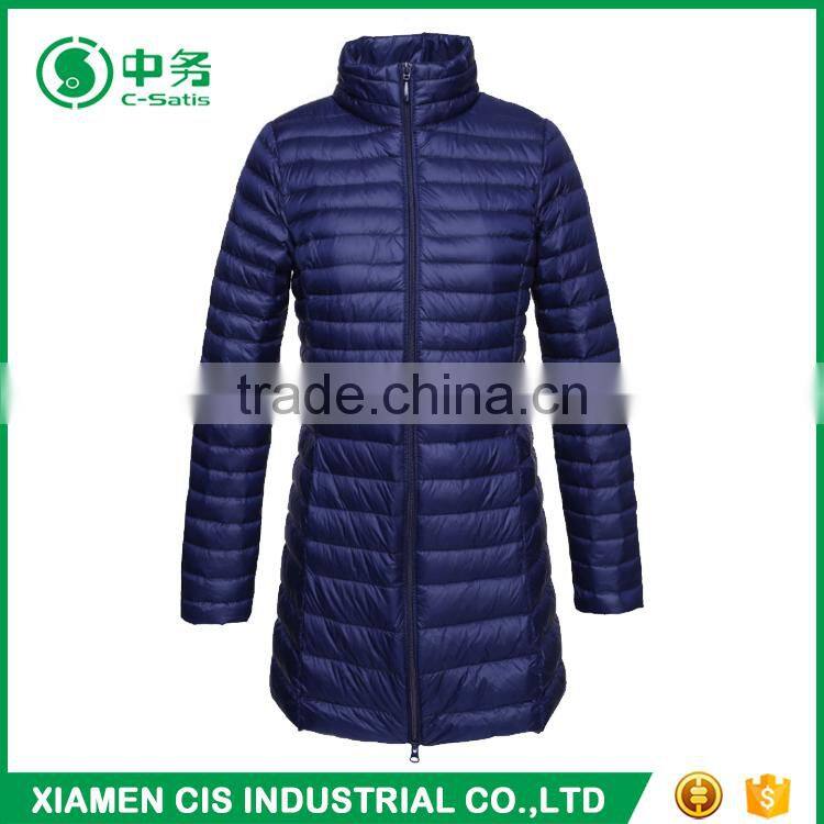 Hot Sale European Style Multi Color Lightweight Lady Winter Long Down Jacket