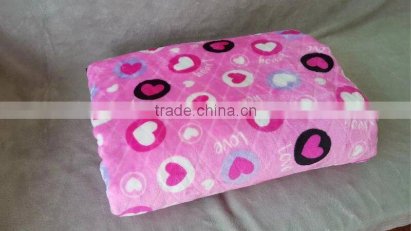 100% Polyester Printed Coral Fleece Blanket throw