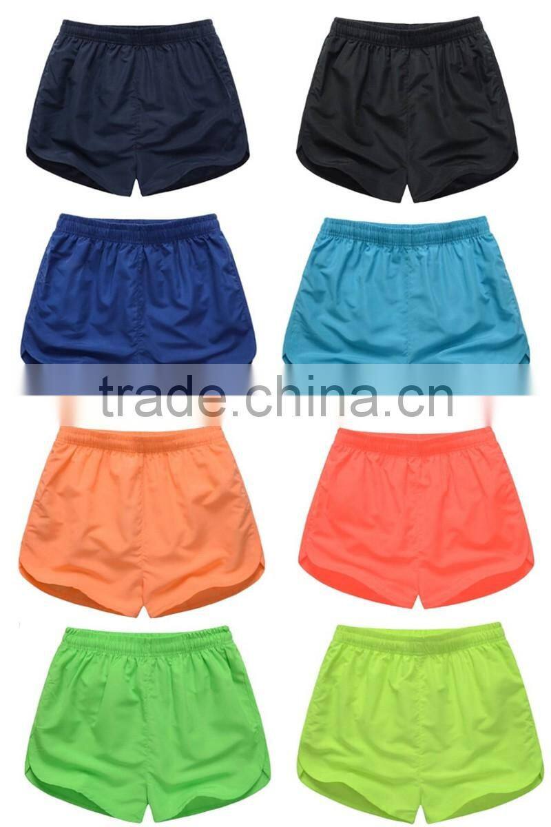 Cheap Price Solid Color 100% Polyester Sport Shorts/ Men Sport Wear