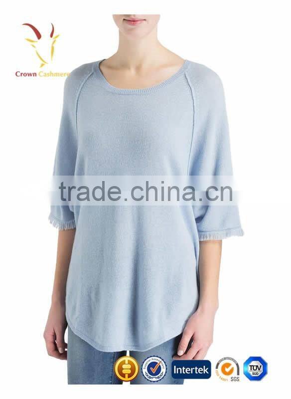 100% Cashmere Knitted Sweater Women Fashion Poncho