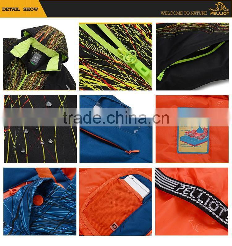 functional technical trendy style waterproof breathable windbreaker mens ski jacket