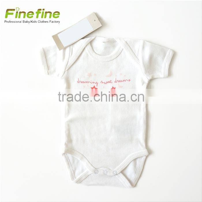Hot Sale Baby Clothes 100% Cotton Kids Wear Unisex Custom Baby Romper