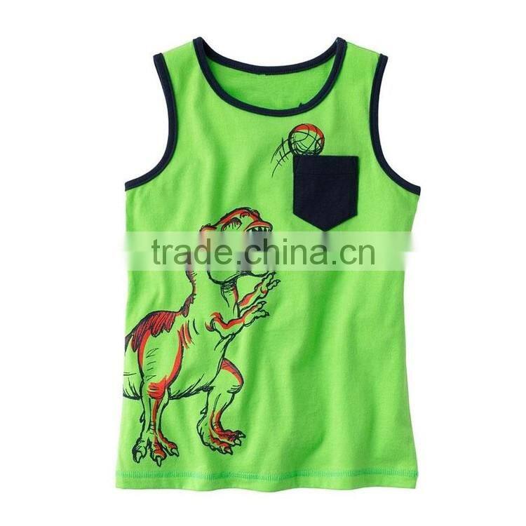 Wholesale Cotton Fashion Latest Custom Tank Top Printing For Children Clothing