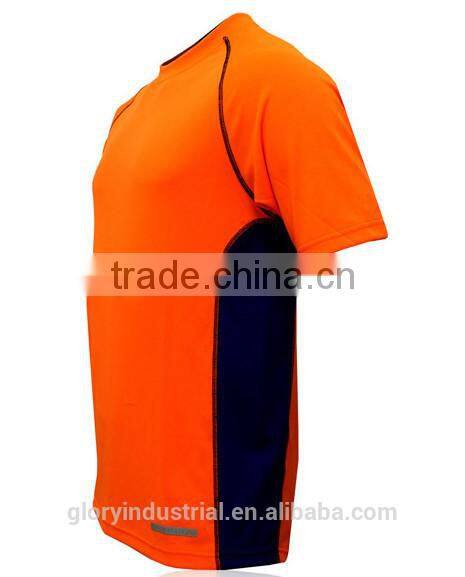 Polyester spandex dry fit glitter printed custom mens t-shirt