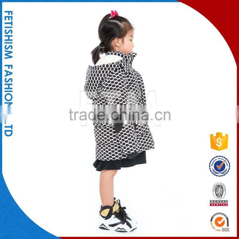 Popular fancy cotton warm winter kids lab coats cheap