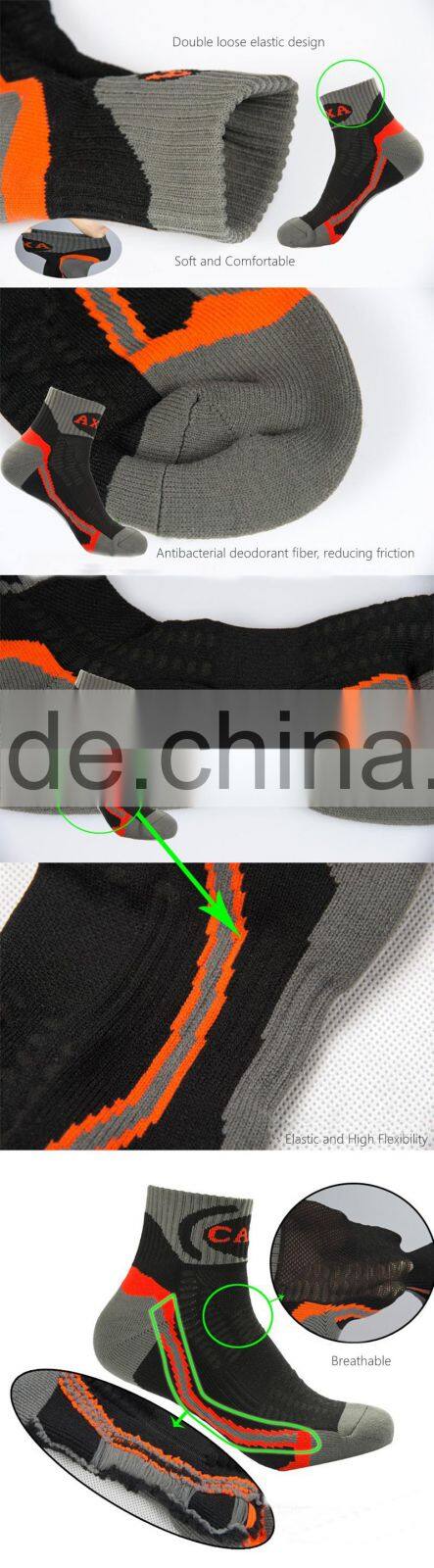 Men's Outdoor Quick-dry Fiber Running Sports Basketball Socks~Soft Thick stripe Restoring Socks~Accept Custom