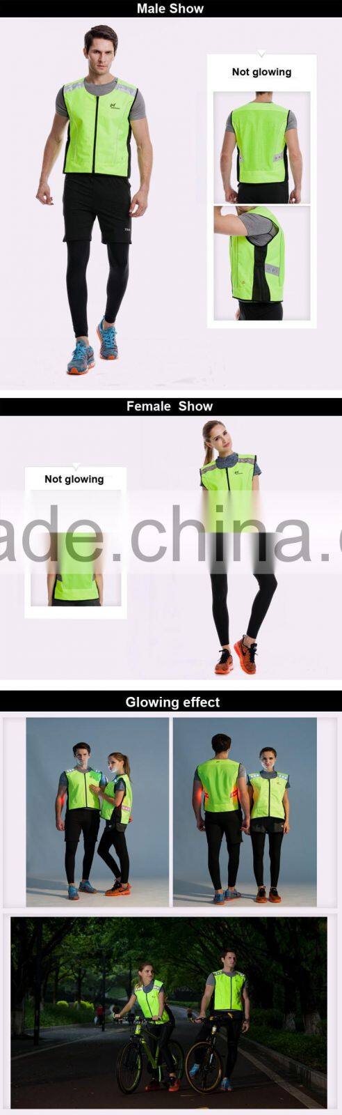 Flashing led safety running hiking climbing camping sports traffic vest